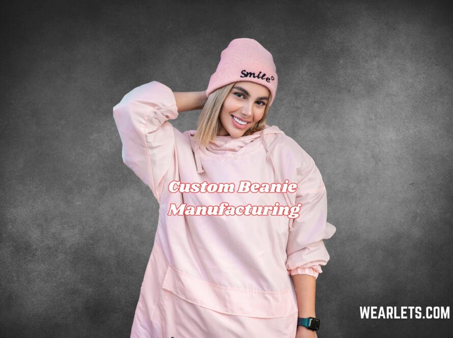 Custom beanie manufacturing by Wearlets — premium knitted beanie with logo embroidery for fashion and winter headwear brands.