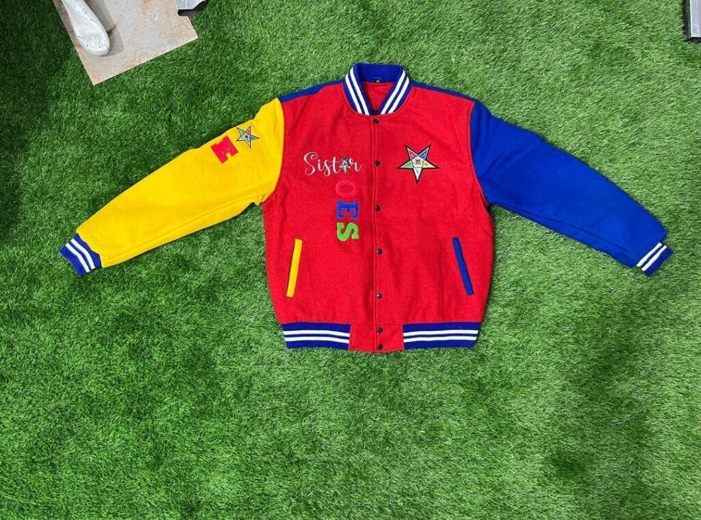 VARISTY JACKET IN RED AND YELLOW