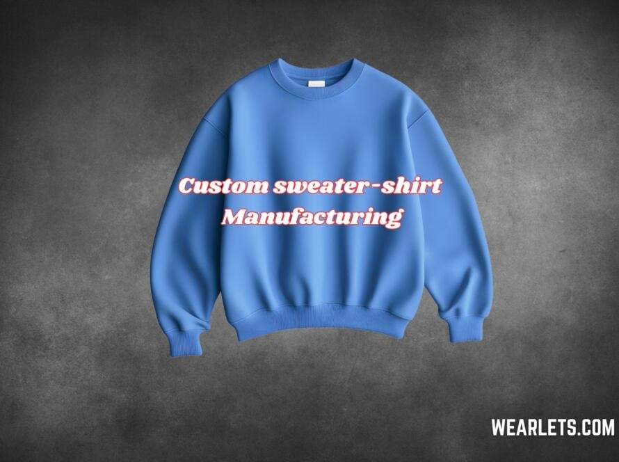 Premium sweater shirt design in motion — Wearlets product sample