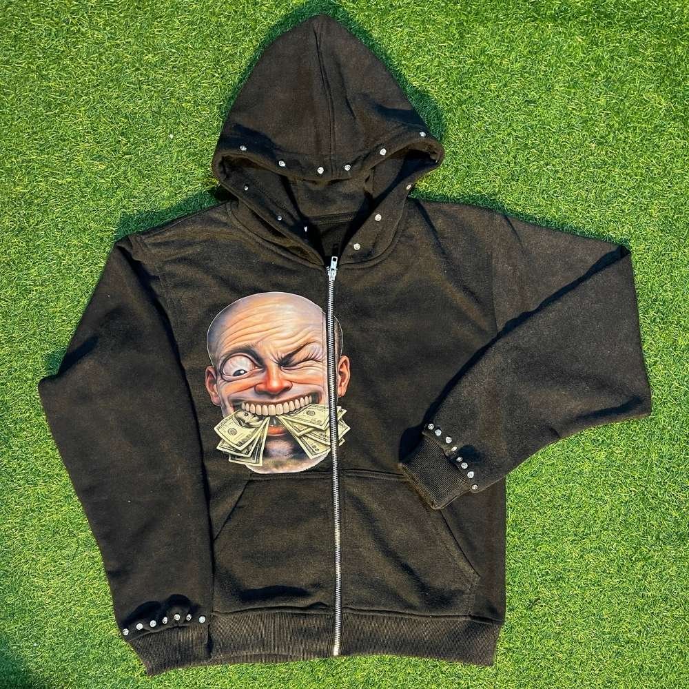 Custom fleece hoodie run produced for a USA streetwear brand