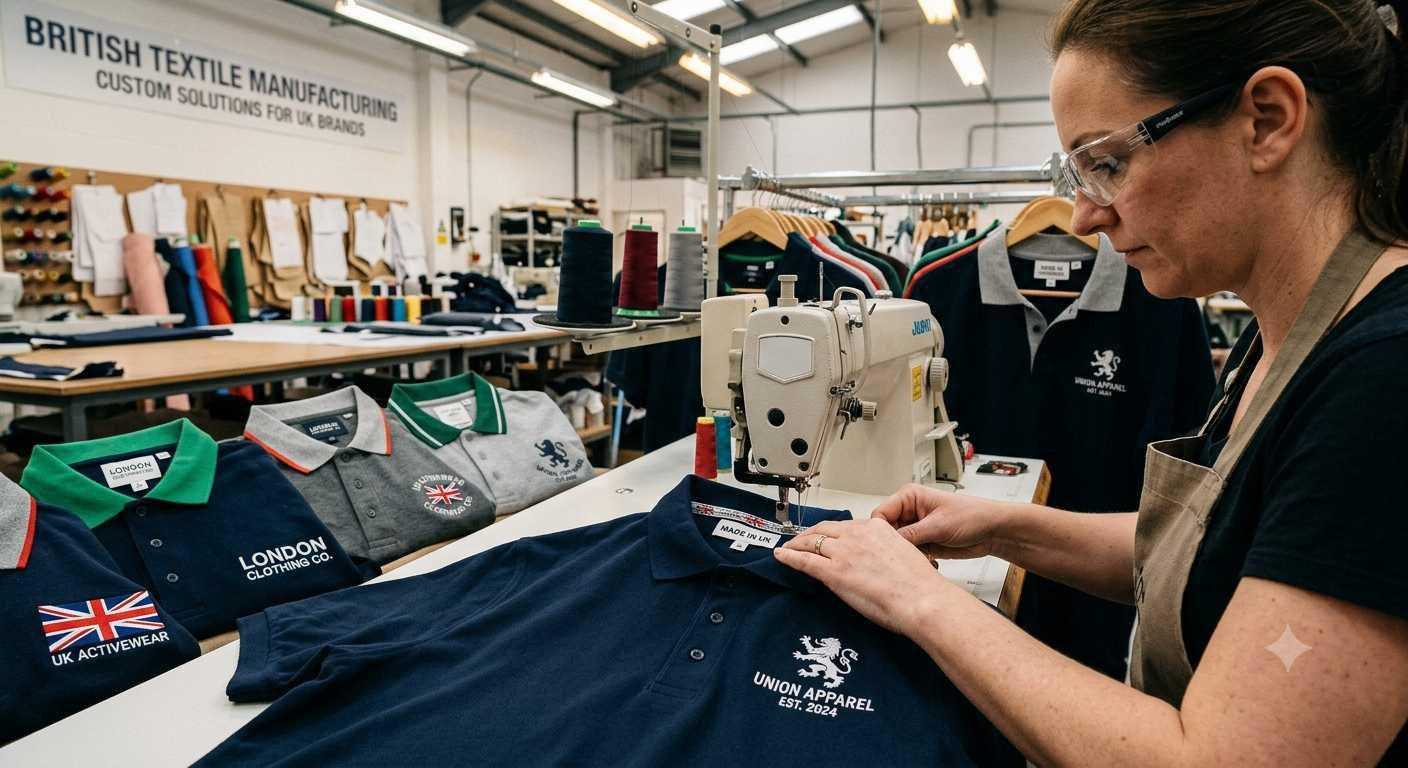 Custom polo shirt manufacturing for UK clothing brands