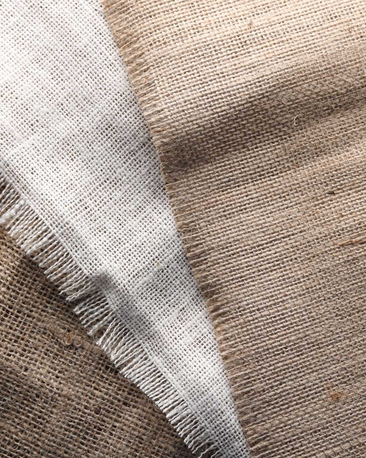 Linen fabric woven from flax fibre — breathable natural textile for summer clothing