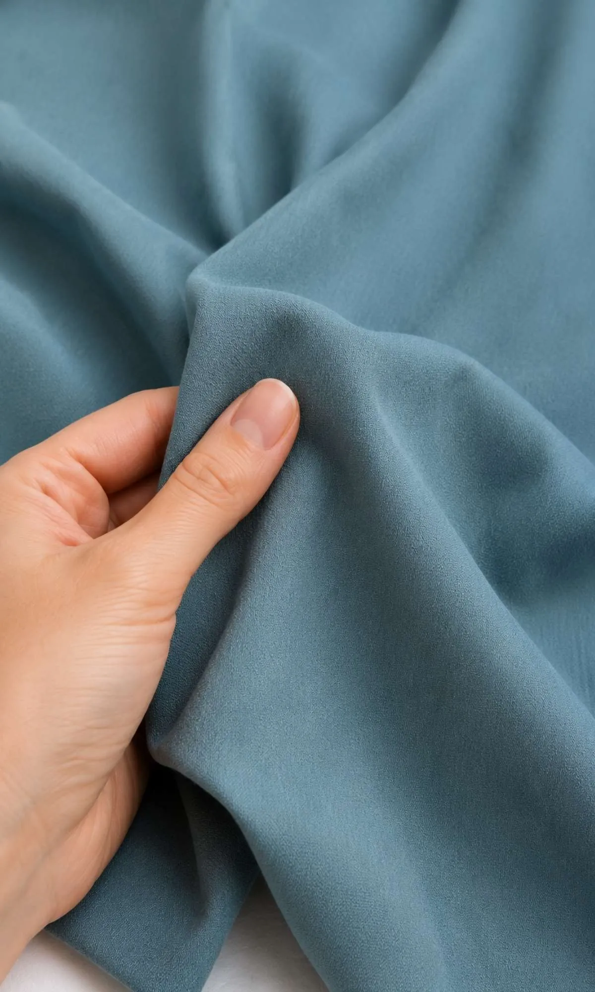 Viscose rayon cloth showing fluid drape and silk-like finish