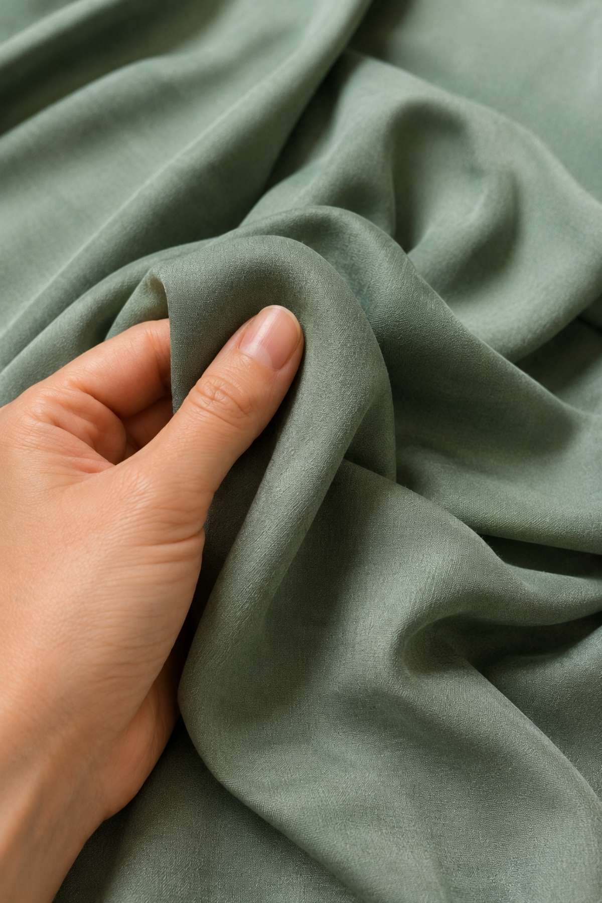 Viscose rayon cloth showing fluid drape and silk-like finish