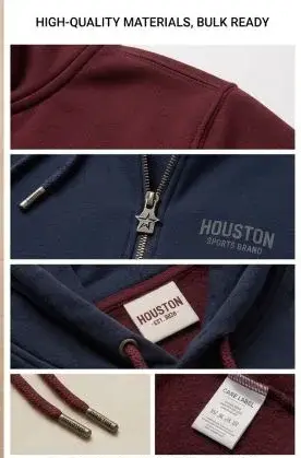 Bulk tracksuit set manufactured for a Houston sports brand