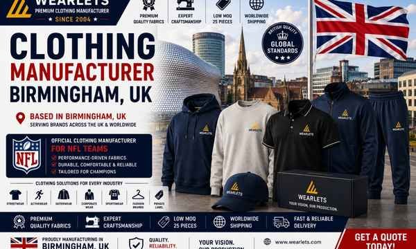 Custom clothing manufacturer serving Birmingham UK brands