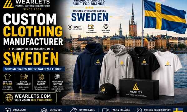 Custom clothing manufacturing for Swedish apparel brands