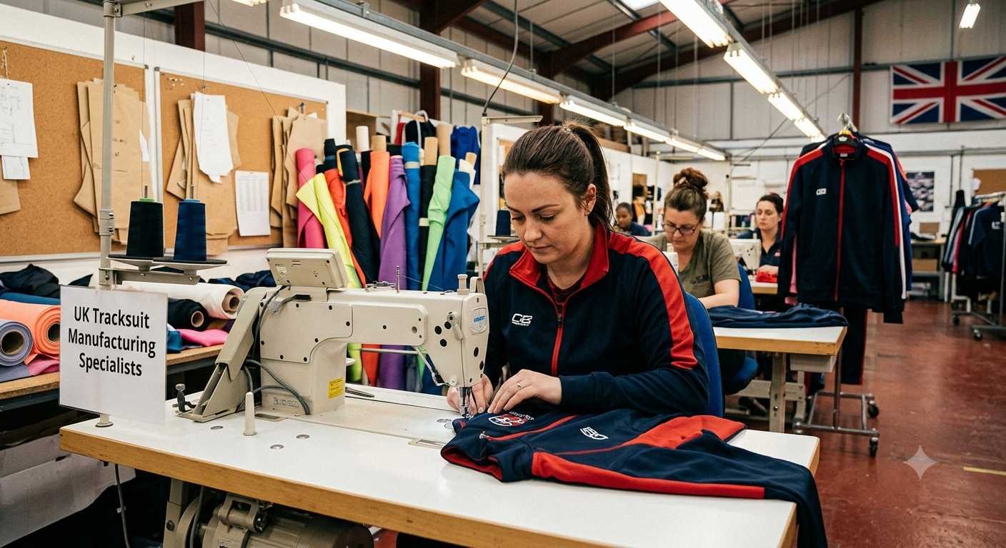 Custom tracksuit manufacturing for UK clothing brands