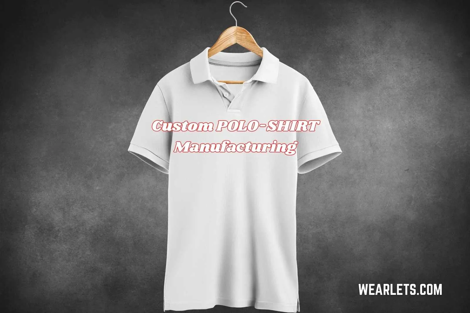 Custom polo shirt manufacturing sample showing embroidered detail and branded collar by Wearlets