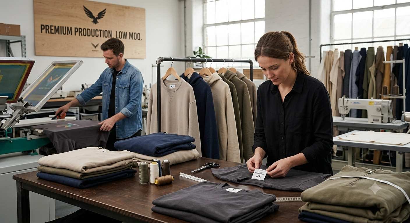 Premium custom clothing manufactured for UK brands — Wearlets private label production