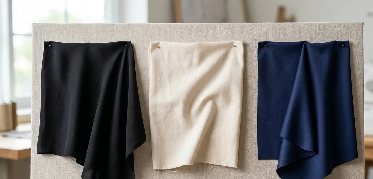 Comparison chart of rayon, cotton, and polyester