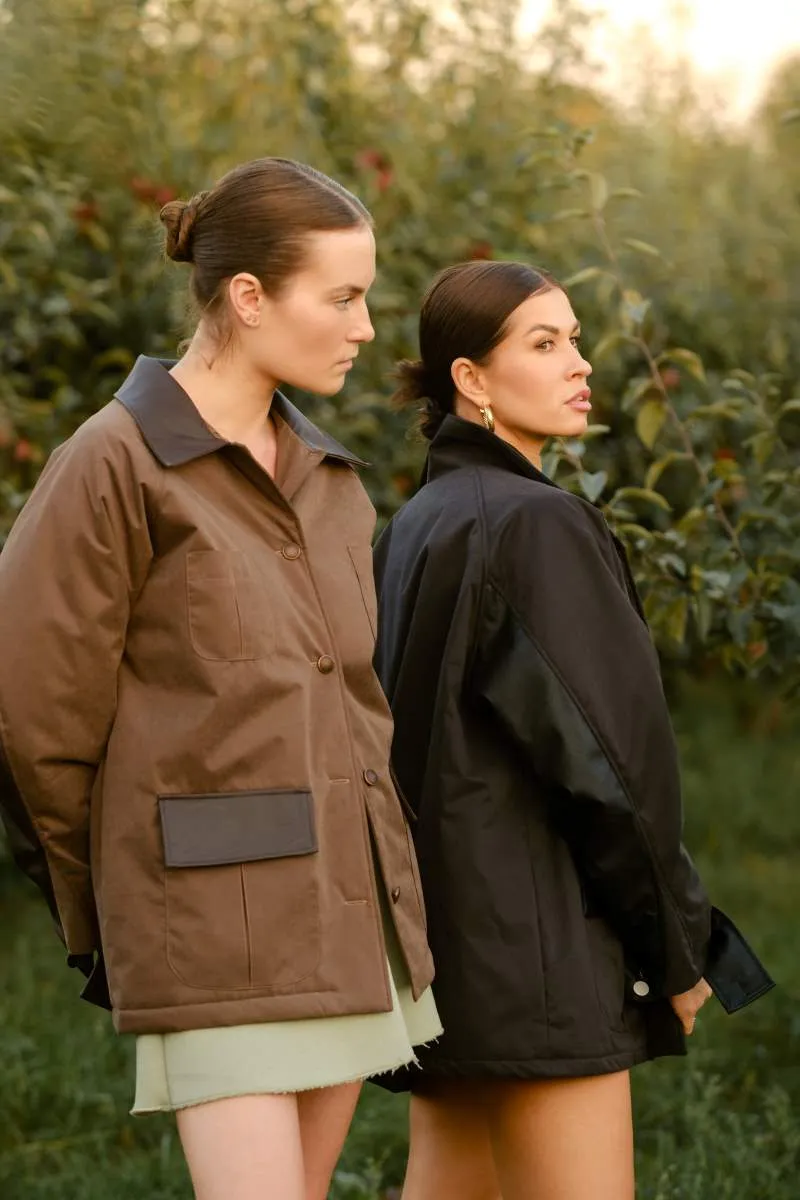 Men's and women's barn jackets manufactured on separate size blocks by Wearlets