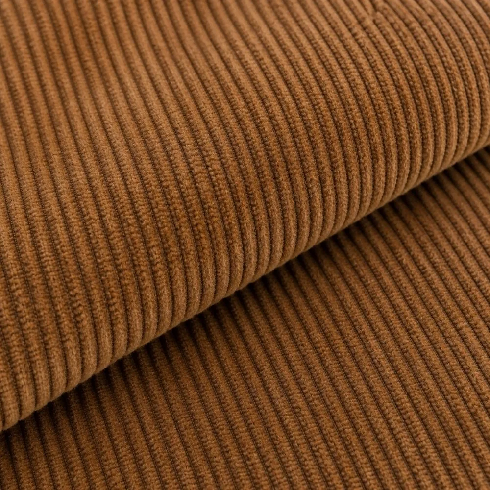 Macro shot of corduroy wale ridges showing fine pinwale texture