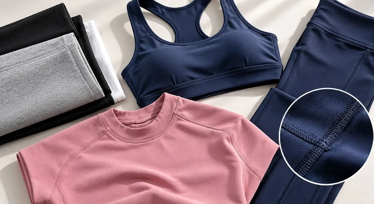 Performance activewear fabric with elastane used for leggings sportswear and fitted garments